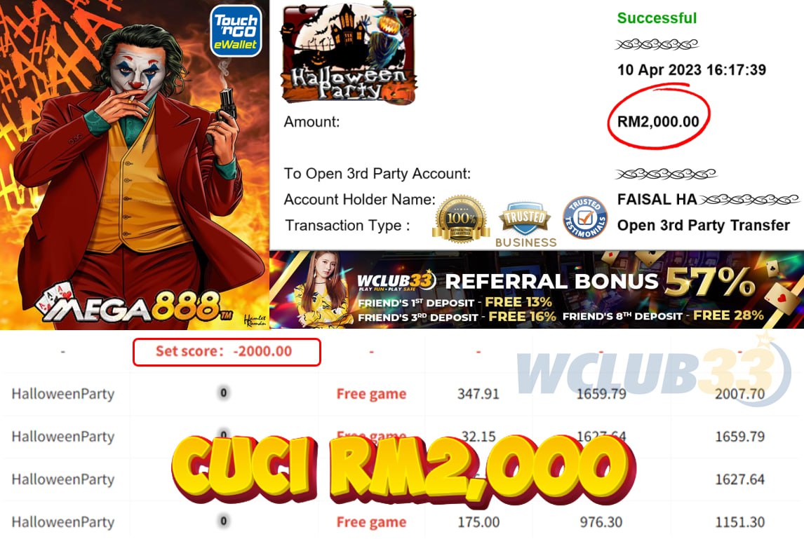 MEGA888 » CUCI RM2,000