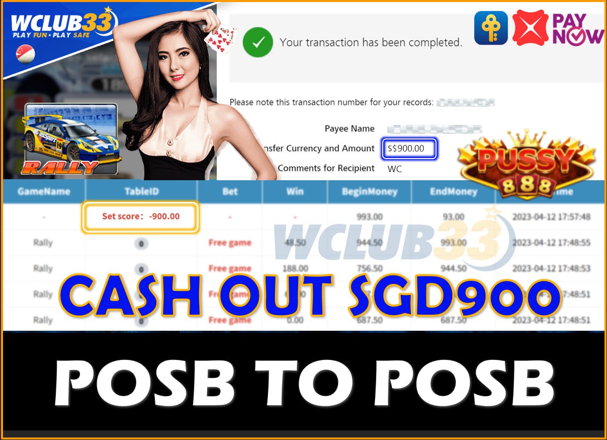 PUSSY888 - RALLY WITHDRAW $900