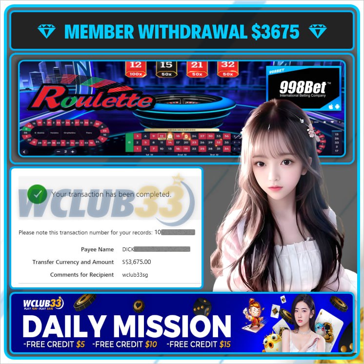 998BET|ROULETTE| WITHDRAW : $3,675